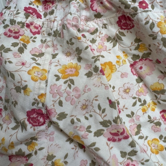GAP 2T Girls Floral Cargo Casual Pants - Pink and Yellow - Picture 5 of 6